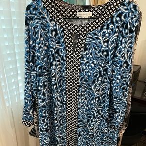 Blue and Black Dress